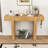Farmhouse-Contemporary Wood Entryway Table with Charging Ports, Hidden Storage Drawer-1284695258
