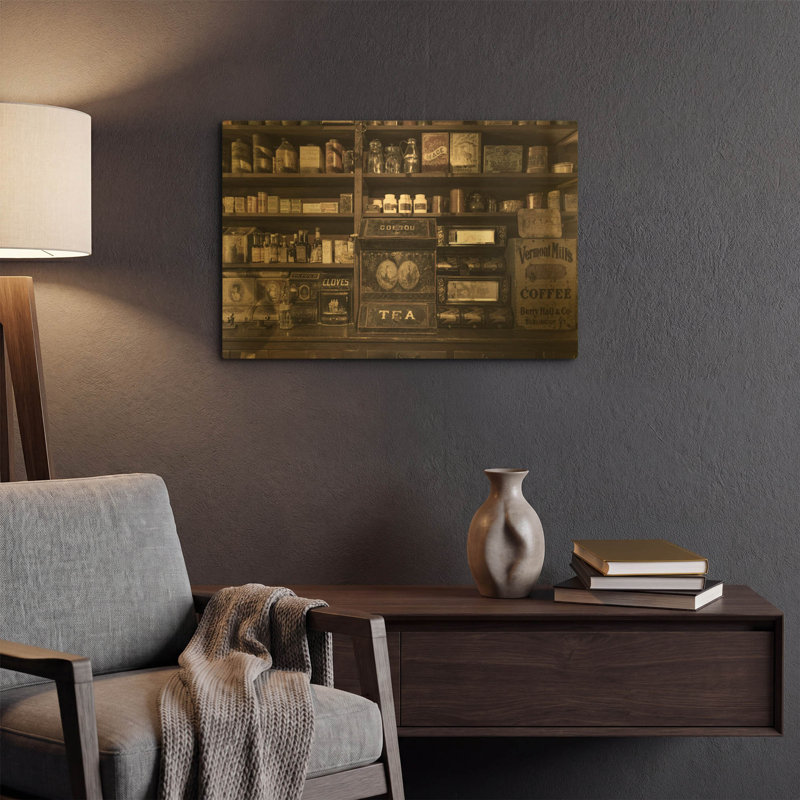 'Apothecary' By Decent Exposures Gold Metal Wall Art, 24" x 16", 16" H x 24" W