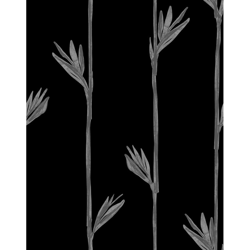 Yuki Osada Floral Wallpaper Double Roll, White/Black