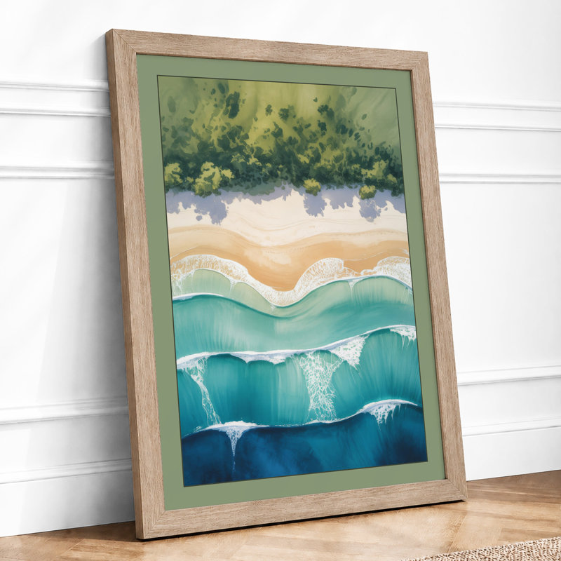 Vista Coastal - Framed Print, Oak, A3 - 42.0 x 29.7 cm