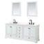 Ensemble de meuble-lavabo double autoportant 80 po avec plateau en quartz Deborah-98207764-98207766-98207769