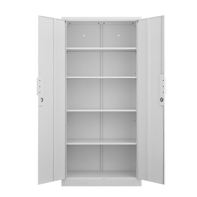 Classeur à 2 portes avec serrure, H 16,54 po x l 70,87 po x P 31,5 po, Blanc