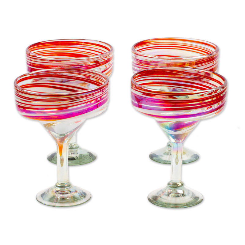 Verre de margarita soufflé à la main Sabiha (lot de 4)