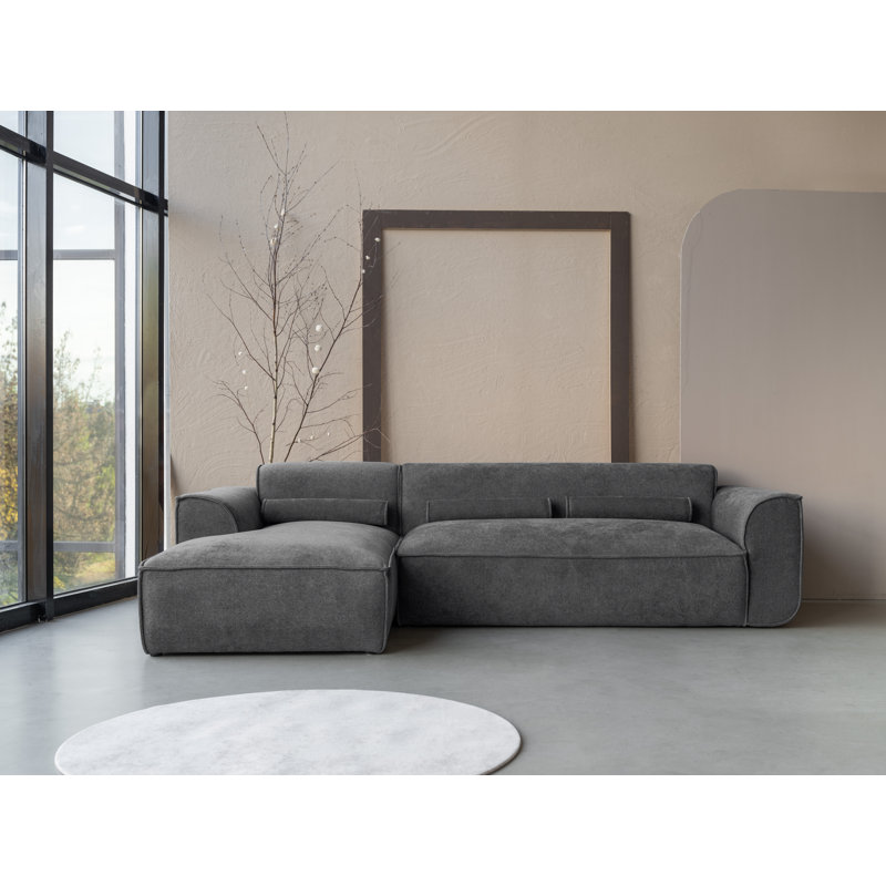 Flex Felix 4 Seater Corner Sofa , Left Hand Facing, Dark Grey