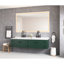 Grand miroir de salle de bain à DEL 84 po x 48 po avec fonction de brouillard, avant et rétroéclairage à intensité variable, 3 couleurs, mémoire, utile pour le maquillage et les soins de la peau, rétro-éclairage, régulier