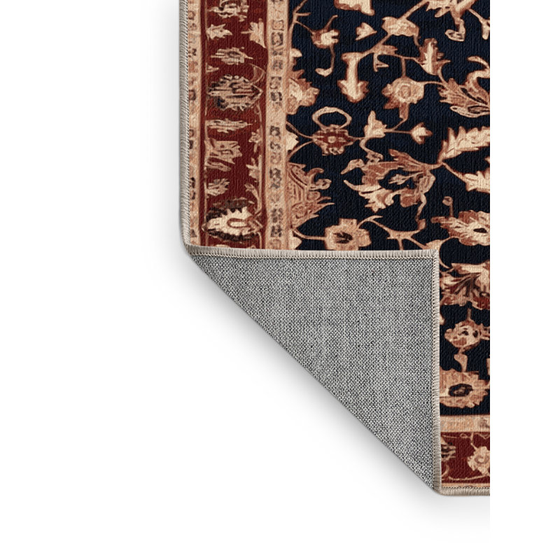 Machine Washable Persian Brown Area Rug, Square 6'