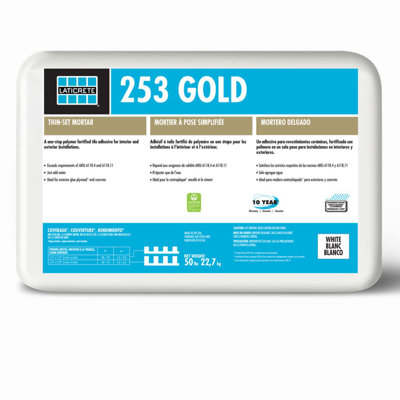 253 Gold Cementitious Thin-set Powder 50 Lb Bag in Gray