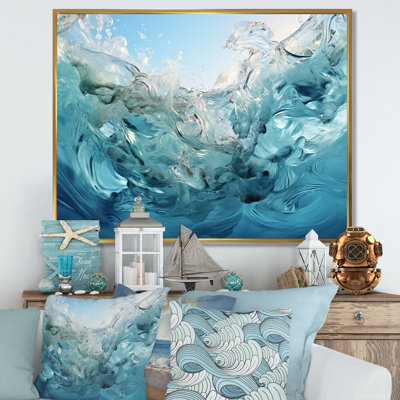 Fusion bleu marine et blanc III sur toile