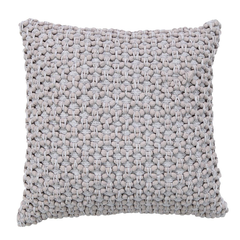 Housse de coussin diamant tressé carré, Argent