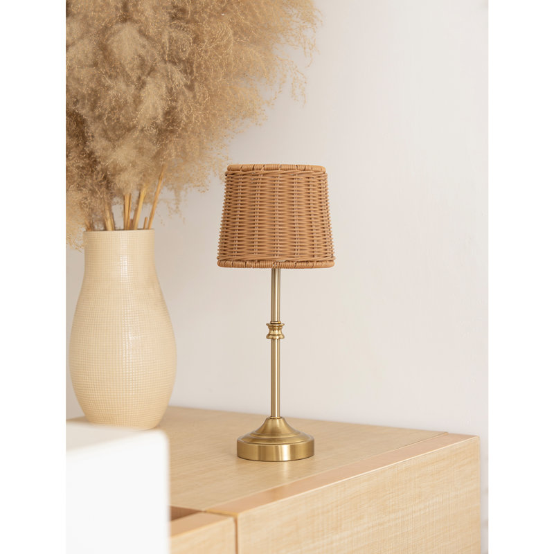 Lampe de table à DEL sans fil avec gradateur, pile rechargeable intégrée, 3 niveaux de luminosité, lampe de table de patio, lampe de chevet, éclairage ambiant pour restaurant Demetrish