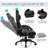Gymax Adjustable Reclining Ergonomic Faux Leather Swiveling PC & Racing Game Chair with Footrest-62268506