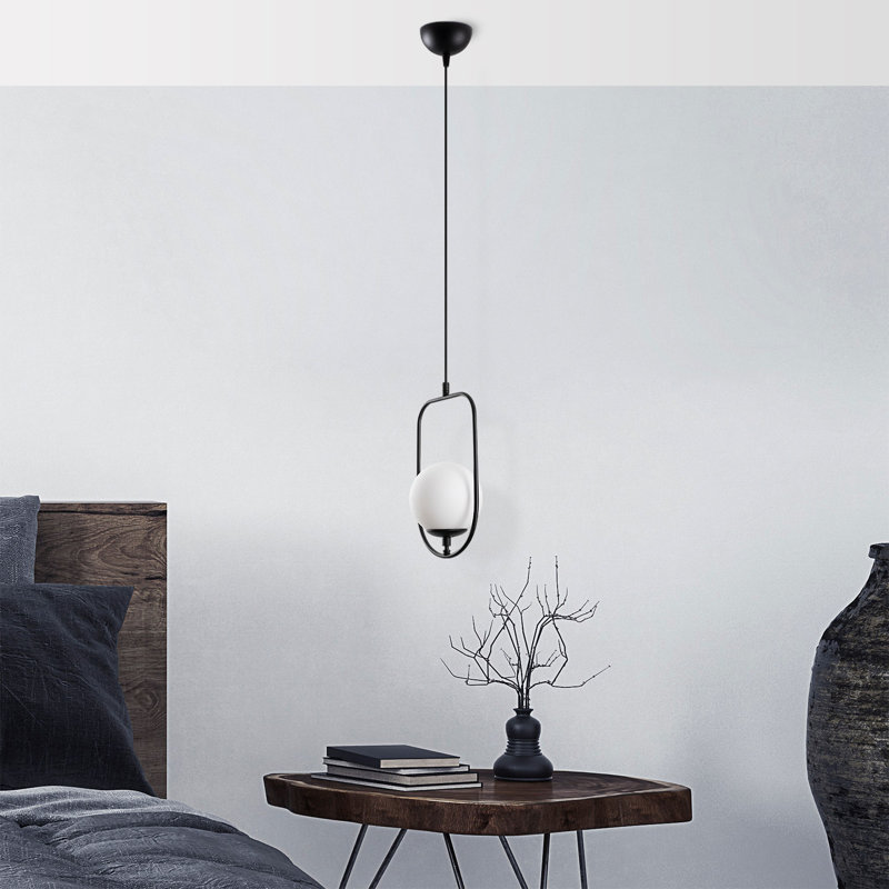 Elegant Black Chandelier, Metal Body, Adjustable Height (1.4 ft - 5.6 ft) | 20 cm Width x 15 cm Depth | E14 Socket, Max 40W | Modern Lighting Fixture for Dining Room, Living Room, & Entryway, Stylish & Functional Design