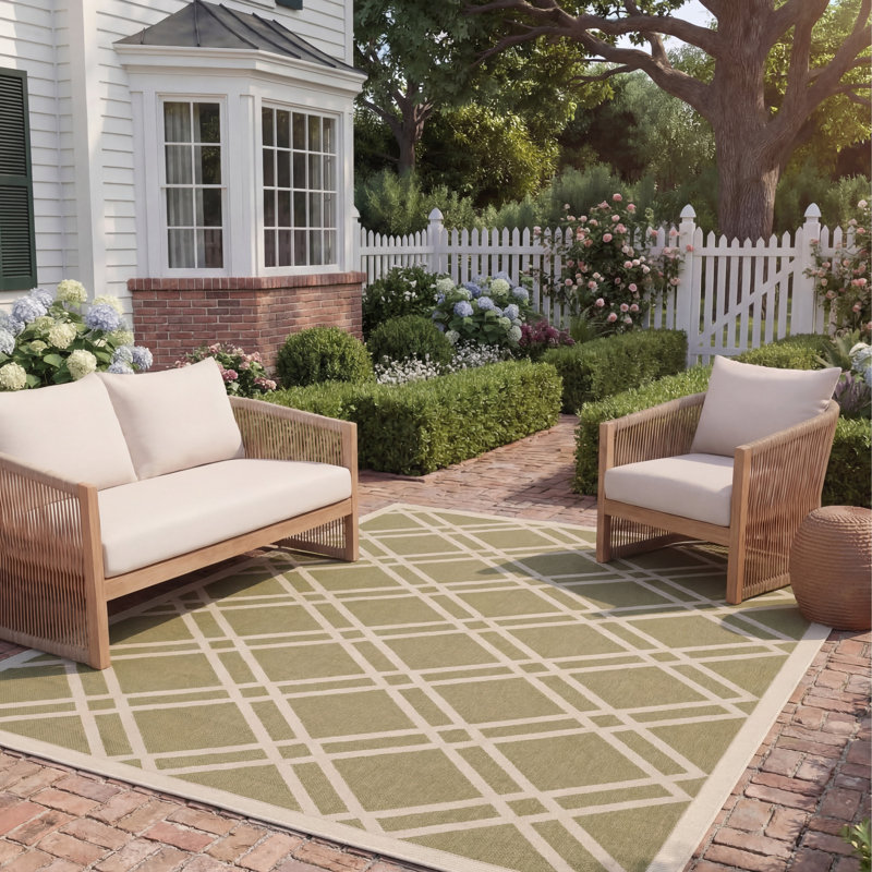 Arneshia Power Loom Beige Indoor/Outdoor Area Rug
