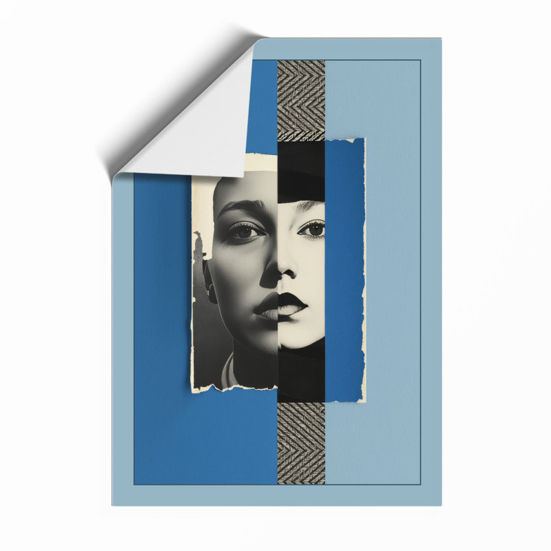 Fragmented Face Eclectic - Framed Print, A2 - 59.4 x 42.0 cm, Unframed