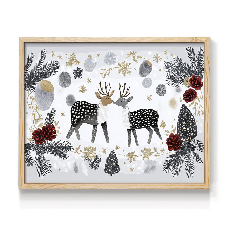 Chirstmas Art-CCLVII -Framed Print - Restickable, 8" H x 10" W, Natural