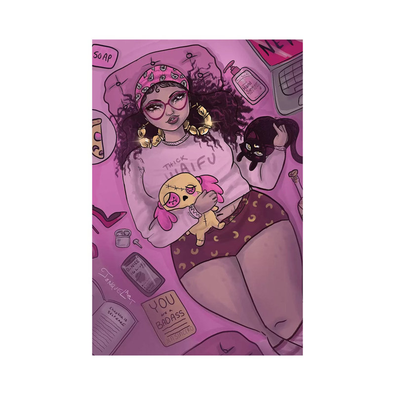 «Quarantine Bae 1» par Jonquel - impression sur toile tendue, 12" H x 8" W x 0.75" D