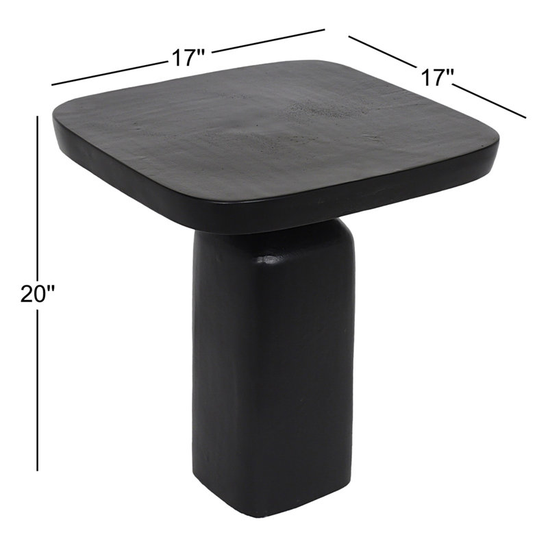 Ketterley Aluminum Black Side Table