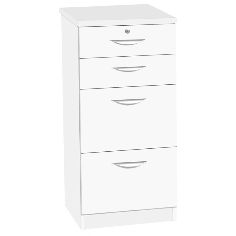 Bettilou 48cm Wide 4 -Drawer File Cabinet, White