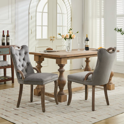 Tufted Upholstered Dining Chair (Set Of 2)