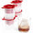 Tovolo Snowman Ice Molds Set of 4 for Holiday Cocktails and Winter Drinks, Red