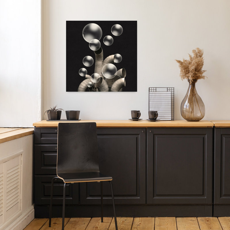 Bubble Machinery Modern Surreal Abstract Wall Art, 18" H x 18" W