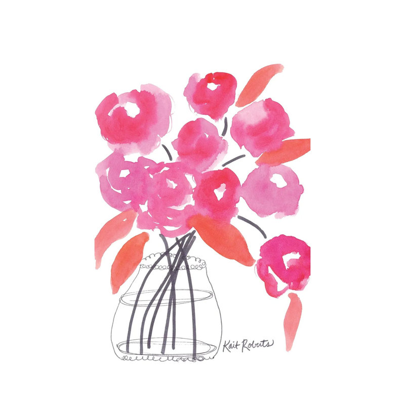 Granny's Vase 1 Piece Wrapped Canvas Painting, 30.48 cm H x 45.72 cm W