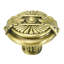 NANTUCKET KNOB IN BURNISHED BRASS PLATE