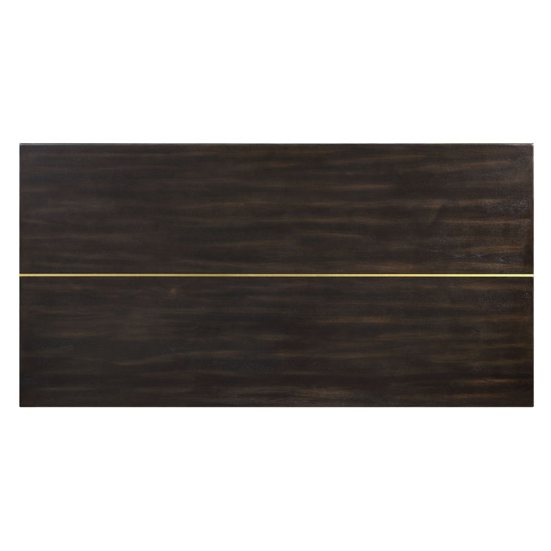 Gold & Rustic Espresso Finish Dining Table
