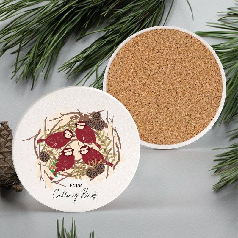 Carley Ceramic Round 1 Piece Coaster