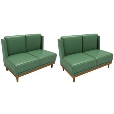 Banc rembourré en similicuir Western