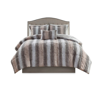 Luxury King Bedding Sets, Faux Fur Polyester Modern Home Comfort