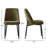 Green Chenille Upholstered  Dining Chairs-1303485672