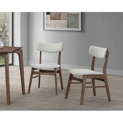 Chaise d'appoint rembourrée en bois massif Aspen (ensemble de 2)