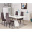Lilyanna Extendable Glass Top Metal Base Dining Table