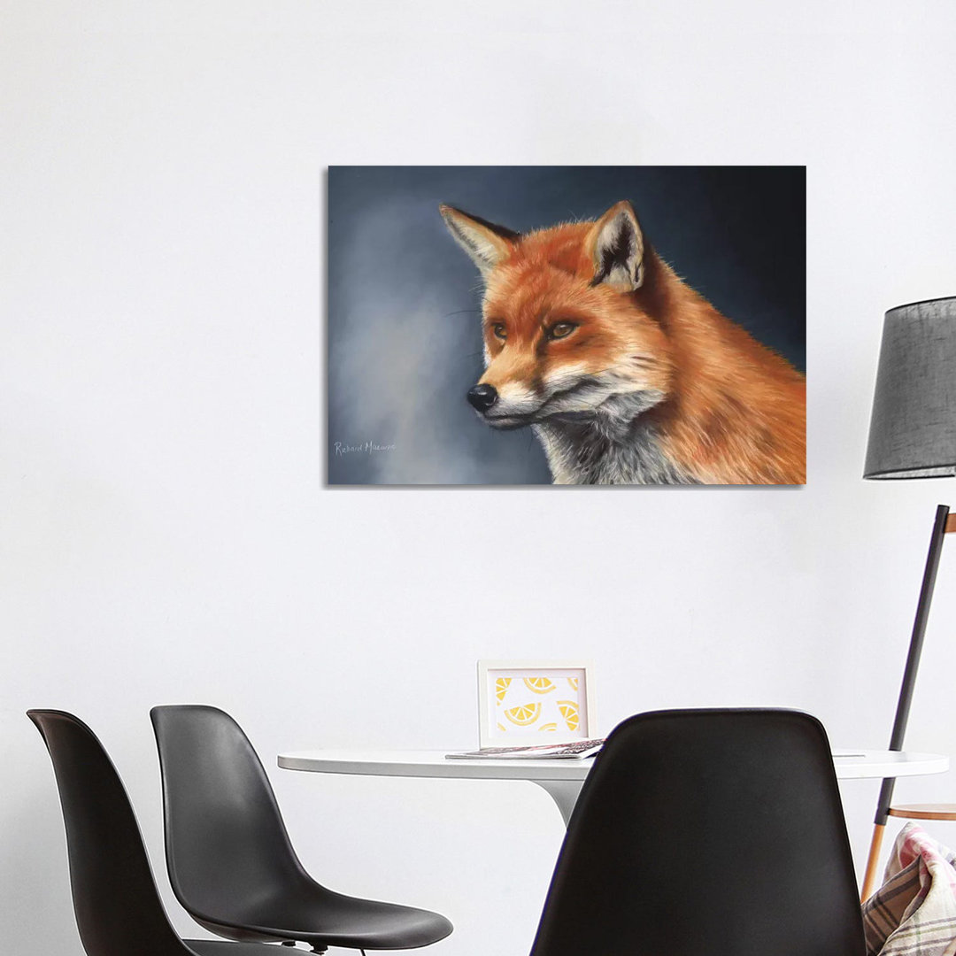 Rotfuchs von Richard Macwee - Galerieverpackte Leinwand Giclée auf Leinwand ohne Rahmen