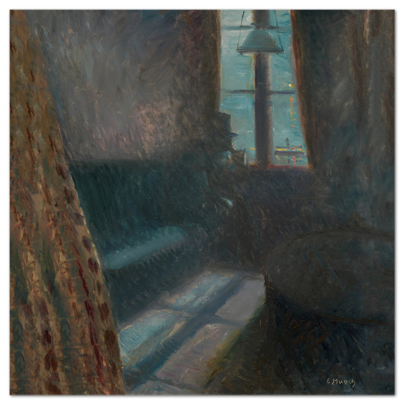Notte a Saint Cloud by Edvard Munch - Rectangle Painting, 70cm H x 70cm W
