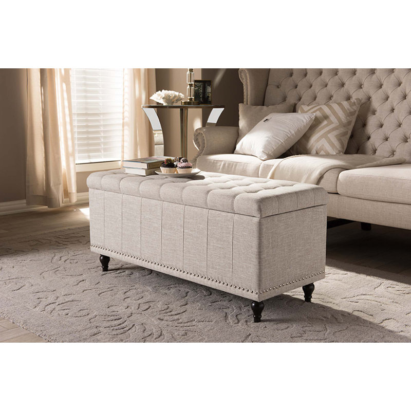 Polyester Upholstered Storage Bench