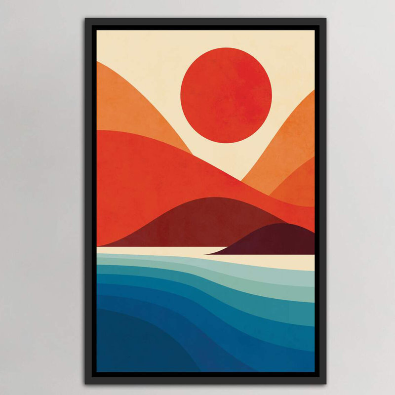 « seaside » par jay fleck-impression sur image, Toile avec cadre noir patiné, H 40 po x l 26 po x P 1,5 po