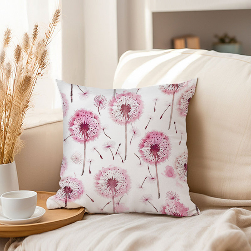  Botanical Pink Dandelions VI Modern
