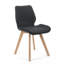 Kimballton 41cm H Velvet Upholstered Upholstered Back Side Chair in Black