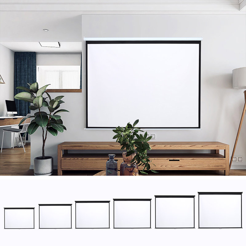 Inbox Zero Outdoor Manual Projector Screen Projector Screen, 87cm H x 122cm W x 0.04cm D