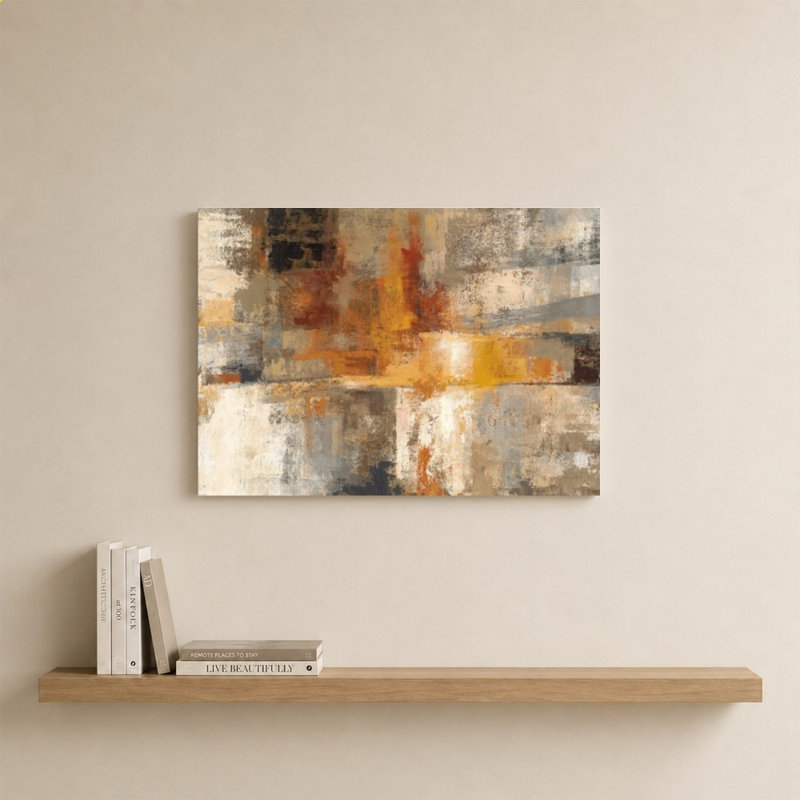 «Silver and Amber» par Silvia Vassileva - impression sur toile, 24" H x 36" W, Wrapped Canvas, Does Not Apply