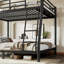 Lits gain de place, lit superposé en métal double XL/queen, style moderne