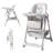 Adjustable High Chair For 6 Months To Years, With Reinforced Steel Frame, - Tip Base, Detachable Dual Layer Tray, 5 Height Settings, And Ergonomic Design Travel Home-2040325165