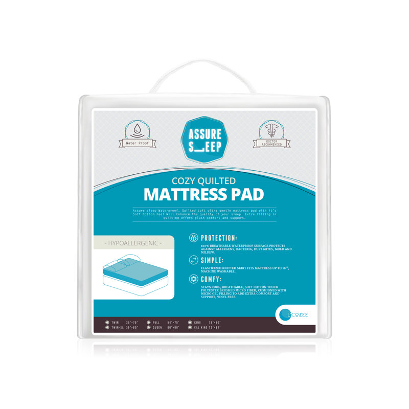 Onecre Extra-long Twin 18'' Cotton Mattress Pad, California King