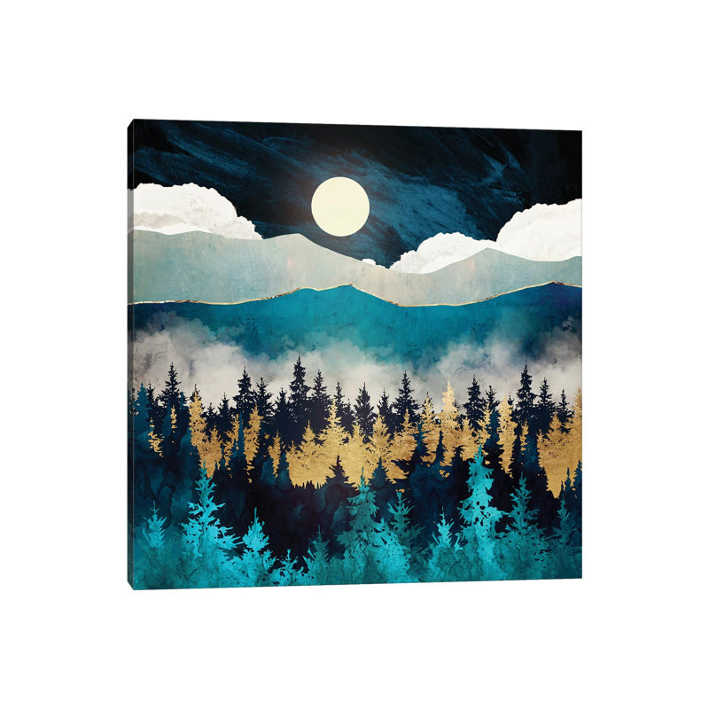 Brume du soir - imprimé, Toile tendue, H 12 po x l 12 po x P 0,75 po