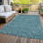 Mirelia Teal Washable Indoor-Outdoor Rug - -1665479441
