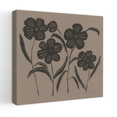Simplicité florale contemporaine I avec art brun noir