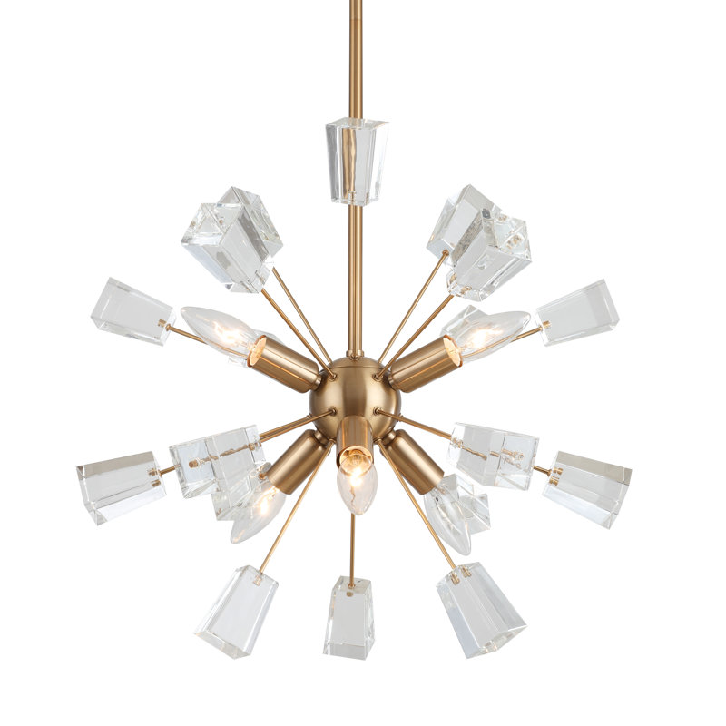 Lustre sphérique spoutnik 6 lumières Middleborough, Laiton