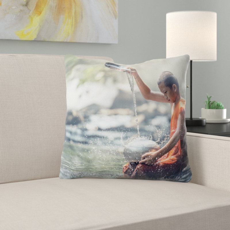 Coussin de jeté bouddhiste
